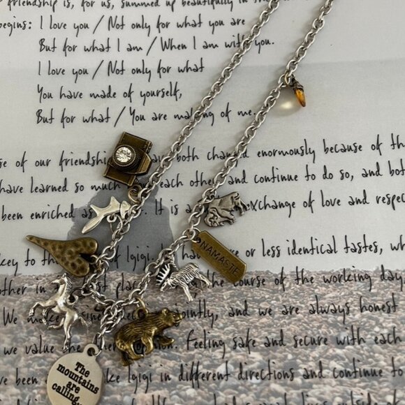 ARTISAN CRAFTED "The Mountains are Calling" Nine Charm Necklace is NWOT! - Picture 5 of 7